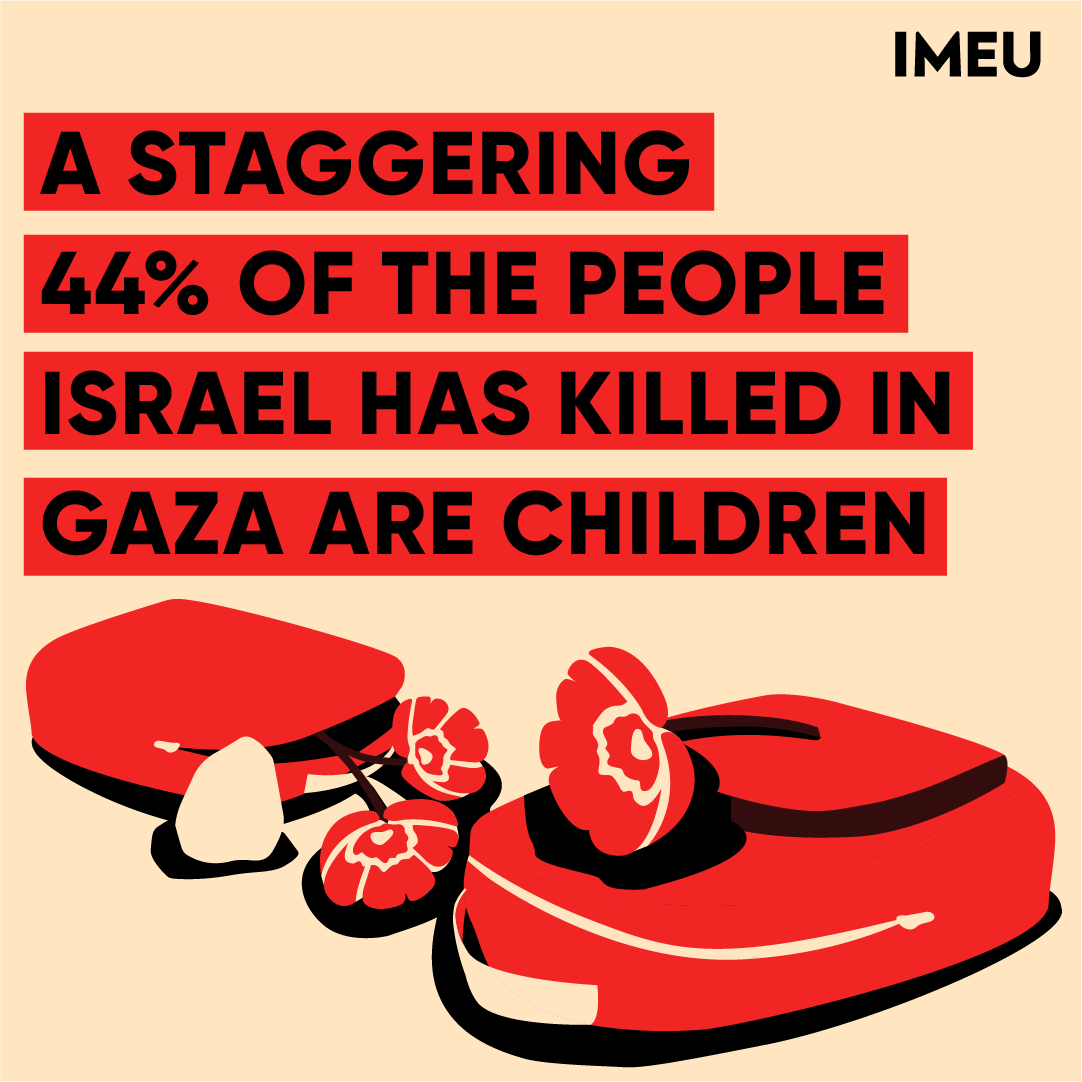 In just over 2 months, Israel has killed at least 17,700 Palestinians in Gaza, at least 7,870 of whom were children. That means an unconscionable 44% of the people Israel is killing in Gaza are children. #CeasefireNow 

Source: Al Jazeera