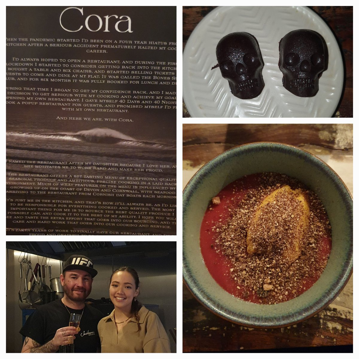 Thank you @leeskeet @Corarestcardiff for a really lovely evening. The food was fantastic, so tasty and the atmosphere was great. Great service from amazing Amy and fabulous Floyd and superb food from amazing chef @leeskeet 👏👏👏 see you again soon😊