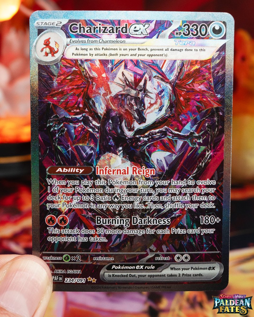Charizard ex special illustration rare official reveal #PaldeanFates Charizard ex special illustration rare official reveal #PaldeanFates