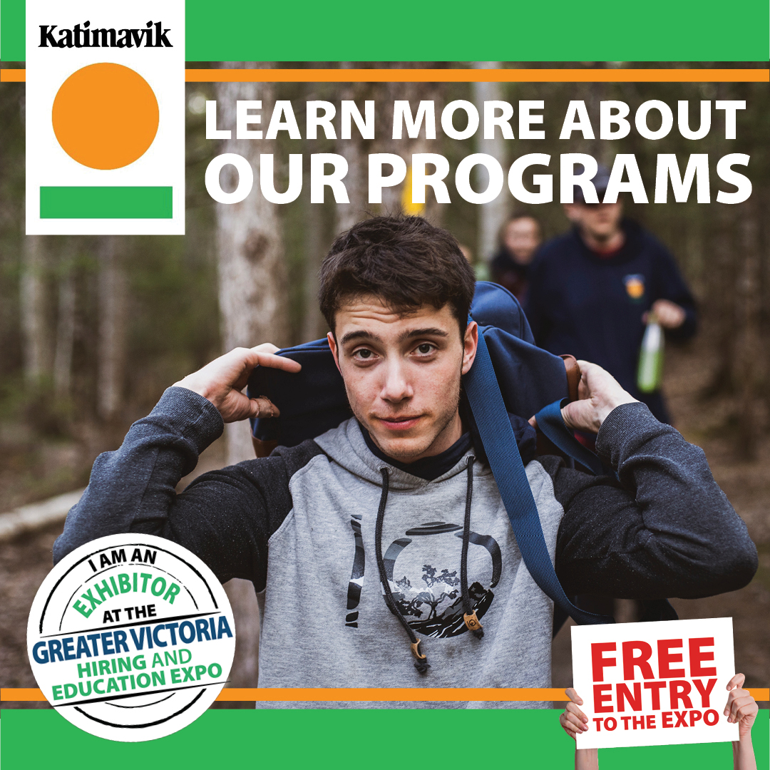 Katimavik is ready and excited to discuss their programs with you!  

FREE Tickets are available for the GREATER VICTORIA Hiring &amp; Post-Secondary Education Expo 2024!  

Get a Free Ticket &amp; see the List of Exhibitors: events.blackpress.ca/gv1-2024