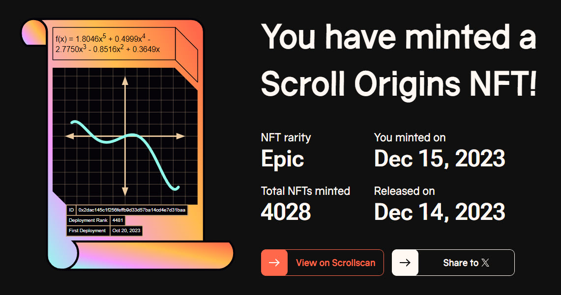 📌 อุ๊ย! มี Deployment Rank ด้วยแหะ 👀

มี Rank ก็ต้องมี Reward อะไรรึเปล่าน้าาา!!

ได้อันดับไหนกันบ้างค้าบ 😁

nft.scroll.io/developer-nft/… via <a href="/Scroll_ZKP/">Scroll</a>