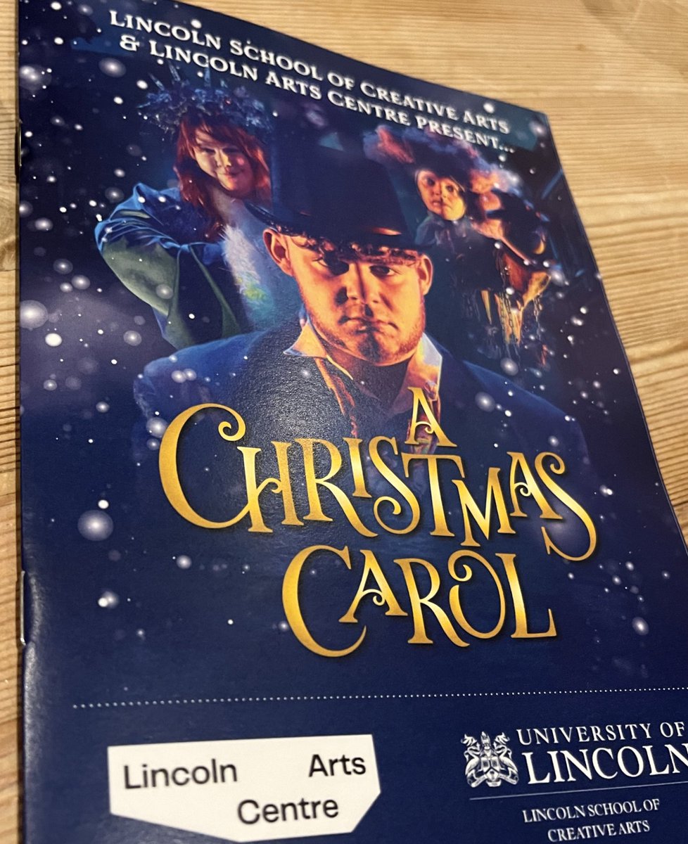 Great performance of #achristmascarol tonight @LincsArtsCentre by @UoLCreativeArts students. Congratulations to everyone involved especially @UoL_TTSM Thoroughly entertaining 👏🏼👏🏼👏🏼