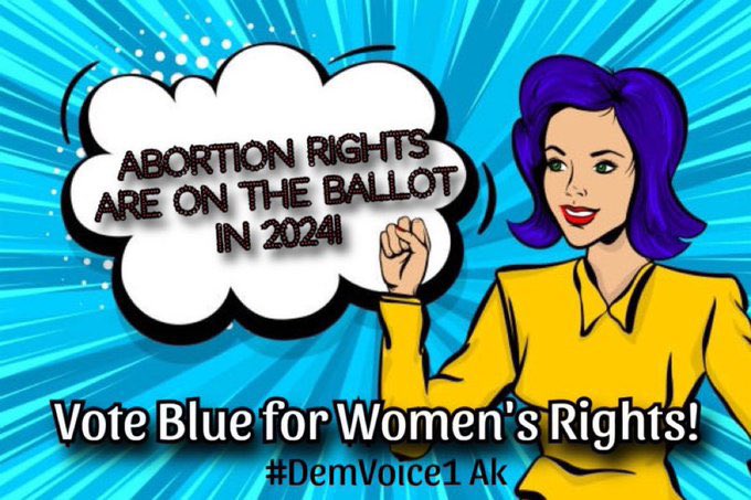 Thanks to states with abortion bans, we are all seeing the cruelty and the lengths to which they will go to prevent women from getting life-saving health care. Now imagine a national abortion ban. Does that scare you? This scares me. That's why I am voting blue! #DemVoice1