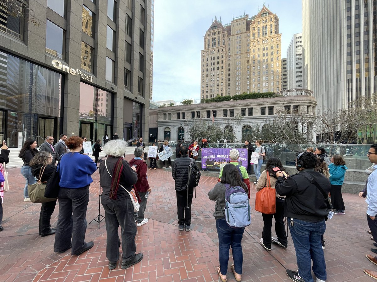 SF rally to #SaveAsylum had several dozen people, and speakers from CGRS, MUA, CARECEN, and @AlexPadilla4CA’s office. Clear rejection of Biden using immigrants for budget bargaining. @CGRS_Asylum @carecensf @OasisLegal