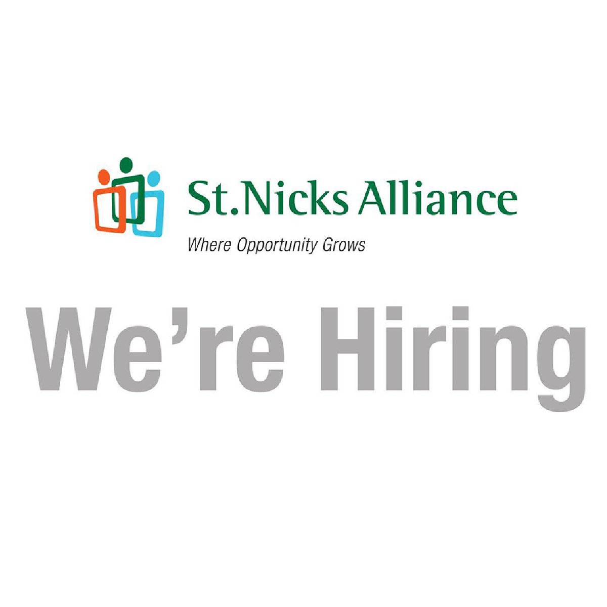 We are #hiring a full-time Youth Success Mentor!
The mentor will work with about 20 chronically absent students by serving as a coach. 
💲19/hour
➡️Email cover letter and resume to youthresumes@stnicksalliance.org
#nowhiring #employment #NorthBrooklyn #nonprofitnyc #jobs