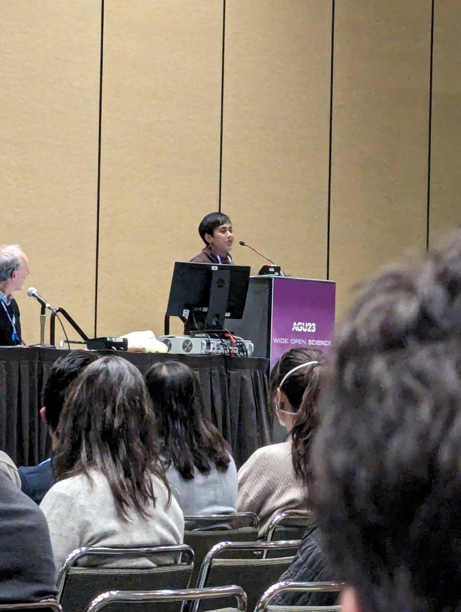 'Models won't fix our problem, people will.' Inspirational #AGU23 Witherspoon Lecture talk from @nanditabasu2!