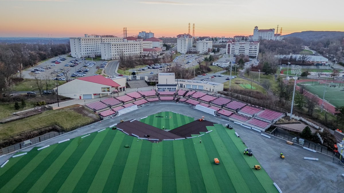 One step closer to opening day 🤩⚾

🚧 New turf in progress 🚧#YogiBerraConstruction