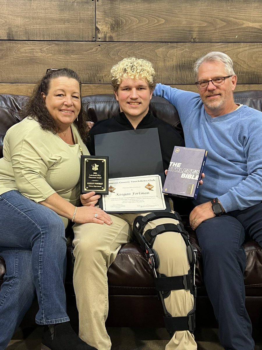 Keegan Fortman (@keegan_fortman) on Twitter photo Had a great time at the <a href="/CountyLaurens/">Laurens County Touchdown Club</a> touchdown club last night! Came out with not only all county but also the honor of being Clinton’s FCA character award winner, and a new bible! Forever proud to be a Red Devil for JESUS!
<a href="/CoreyFountain6/">Corey Fountain</a> <a href="/FortmanTom/">Tom Fortman</a> <a href="/fortman_barb/">Barb Fortman</a> Had a great time at the <a href="/CountyLaurens/">Laurens County Touchdown Club</a> touchdown club last night! Came out with not only all county but also the honor of being Clinton’s FCA character award winner, and a new bible! Forever proud to be a Red Devil for JESUS!
<a href="/CoreyFountain6/">Corey Fountain</a> <a href="/FortmanTom/">Tom Fortman</a> <a href="/fortman_barb/">Barb Fortman</a>