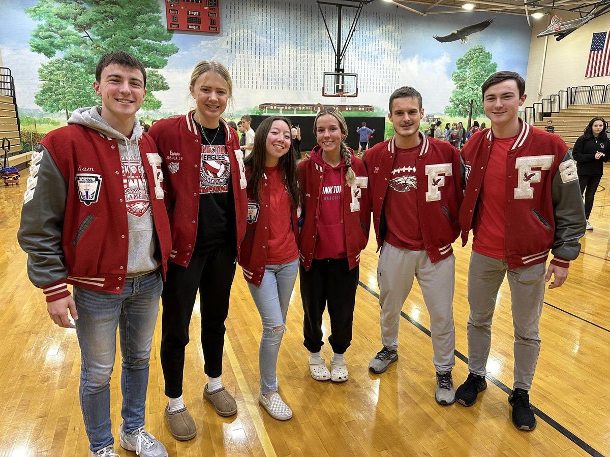 Frankton Eagles Athletics couldn’t be more proud of our 2023-2024 Athletes of Leadership. 

Sam Barr, Emma Sperry, Emily Bilyeu, Claire Duncan Dillon Pratt, and Max Barr have represented our athletic department very well.

Finish your senior year strong!

#EaglesSoar