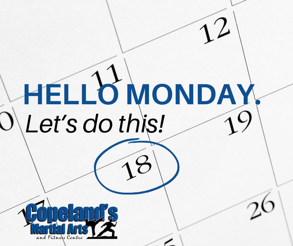 Another Monday. Another week to be great! 💪 #copelandsmartialarts #hellomonday #anotherweek #martialarts #karate #anothermonday #Copelands #YQG #windsormartialarts #windsorkarate