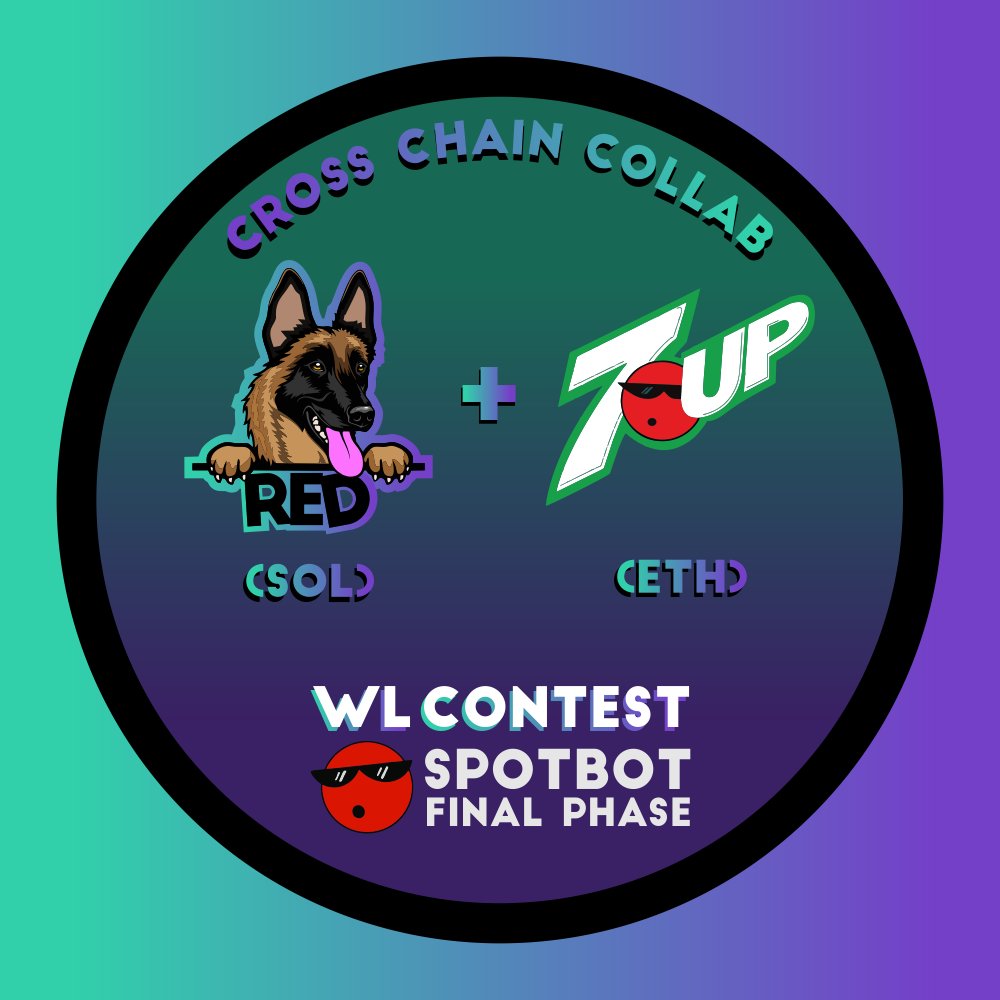 Redthemali's tweet image. Insane cross-chain collab with @CoolSpot7up
Bring your friends and compete for awesome prizes on the  RED whitelist contest

🔝1-&amp;gt; WL+NFT+5SOL
🔝2-&amp;gt; WL+NFT+4SOL
🔝3-&amp;gt; WL+NFT+3SOL
🔝4-&amp;gt; WL+NFT+2SOL
🔝5-&amp;gt;WL+NFT+1SOL
🔝6 to 30-&amp;gt; WL+NFT
🔝 31 to 500-&amp;gt;WL

#redthemali #meme $sol #1000x