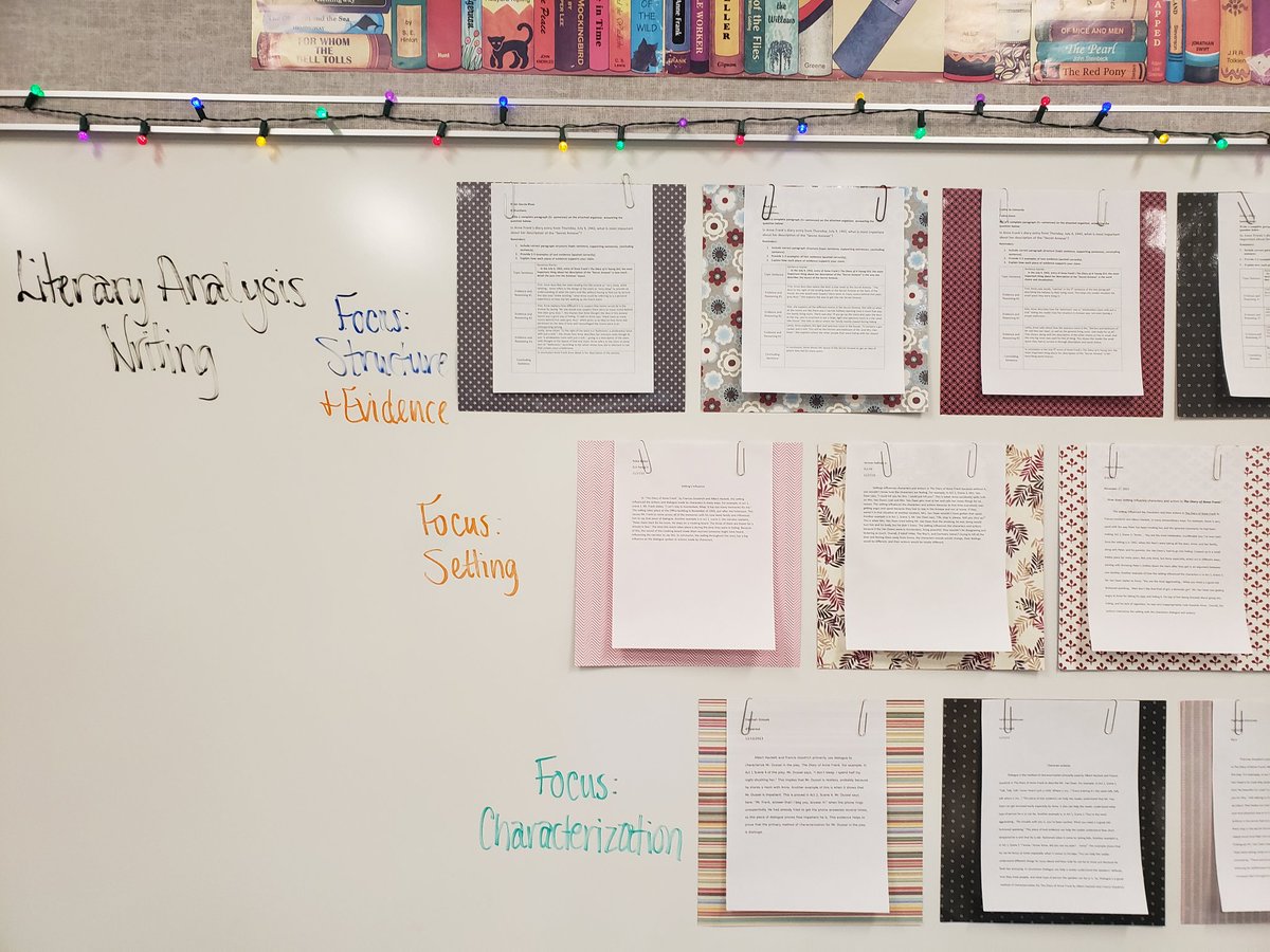 ❤ to see teachers use whiteboard space to support instruction! <a href="/CalvertMSCCPS/">CalvertMSCCPS</a> ELA teacher Ms. Tyndall used words from her Critical Terms list in her lesson today and has student samples posted for her current unit. #calvertshines