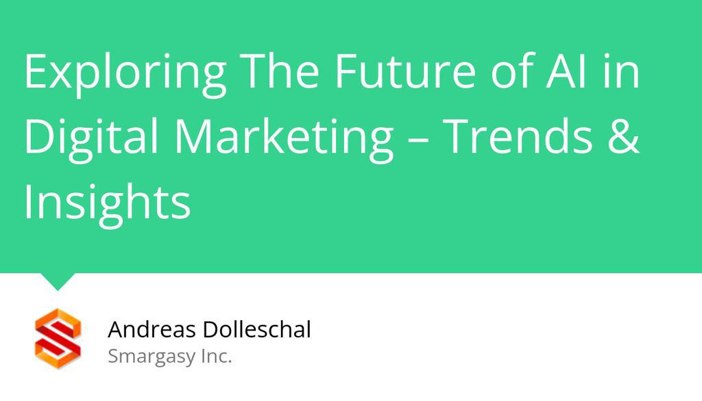 smargasy's tweet image. AI-powered marketing automation can streamline marketing processes by automating repetitive tasks, analyzing data in real-time, and delivering more targeted and personalized marketing campaigns.

Read more 👉 jo.my/g5vue2

#DivingDeep #TransformativePotential