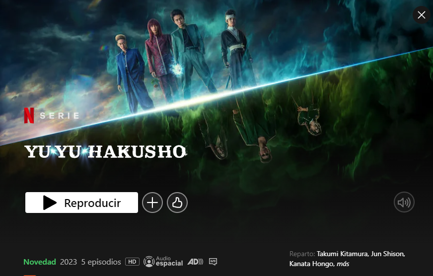 Vaya primer capitulazo de #YuYuHakusho Netflix.
Una adaptación a la serie original sublime manteniendo esa esencia unica y original.
Me voy a dormir con una muy buena sensación de boca.
OS ANIMO FERVIERTEMENTE A QUE LA VEAIS!
#YuYuHakushoNetflix #Netflix