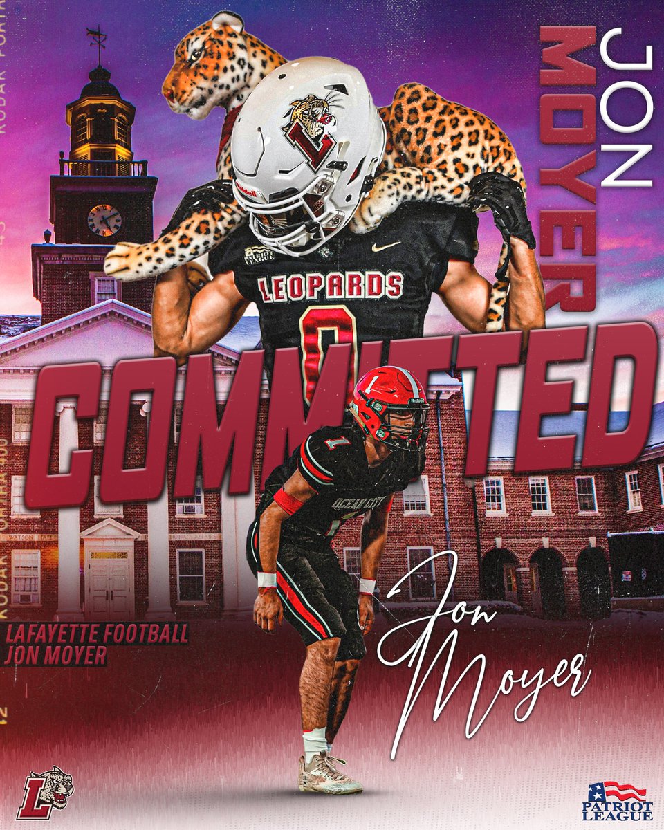Jon Moyer (@jonmoyer24) on Twitter photo Blessed and grateful to announce my commitment to Lafayette College to continue my academics and play division 1 football. Thanks to all who made it possible ❤️ <a href="/OCHS_Football/">Ocean City High School Football</a> <a href="/CoachRoeder/">Ryan Roeder</a> <a href="/LafColFootball/">Lafayette Football</a> #rollpards #next4 Blessed and grateful to announce my commitment to Lafayette College to continue my academics and play division 1 football. Thanks to all who made it possible ❤️ <a href="/OCHS_Football/">Ocean City High School Football</a> <a href="/CoachRoeder/">Ryan Roeder</a> <a href="/LafColFootball/">Lafayette Football</a> #rollpards #next4