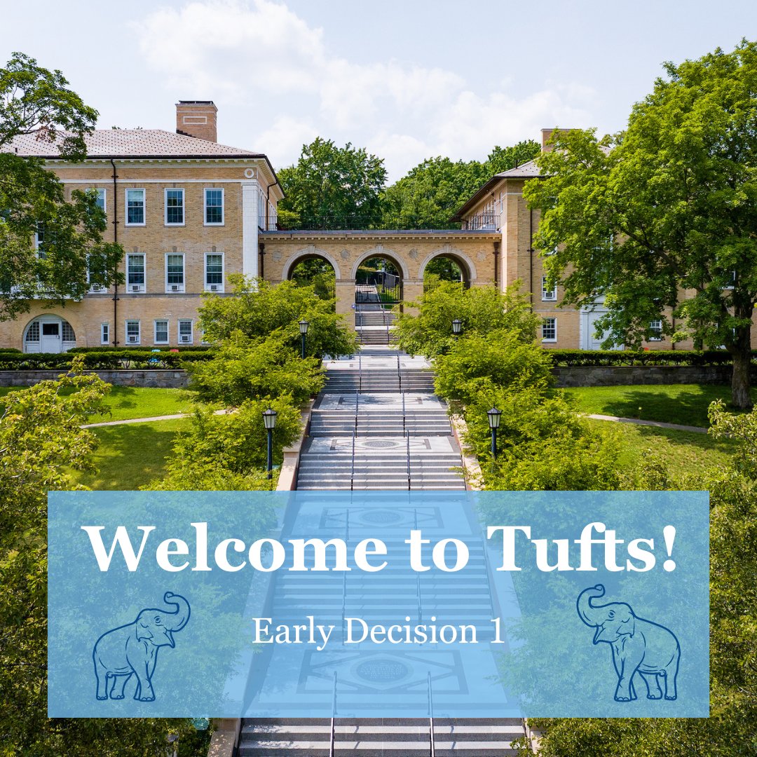 Congratulations to the newest members of the Tufts Class of 2028! 🎉 Share your celebratory moments with us by using #Tufts2028 and tagging us and @TuftsUniversity