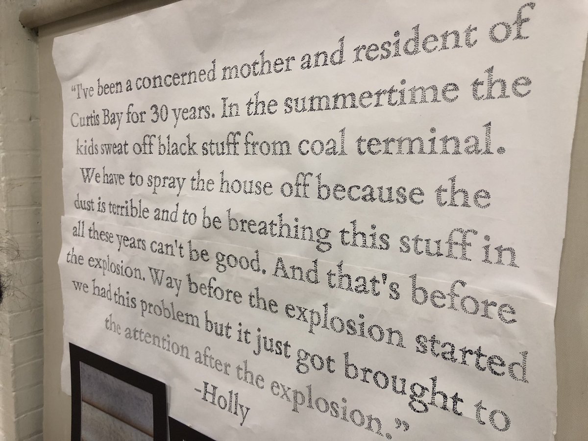Packed room in Curtis Bay right now for the release of the community - led environmental justice report finding coal dust throughout the community from the Csx coal terminal.