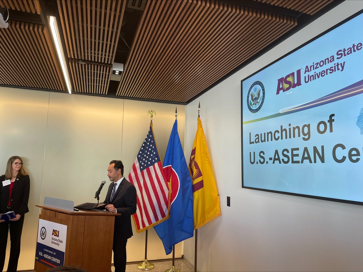 Glad to take part in the opening ceremony for the U.S.-ASEAN Center at @ASU’s D.C. Center today, which will be supported by legislation @ChrisVanHollen & I got into the NDAA that passed today.   I'm looking forward to the increased engagement with Southeast Asia to come.