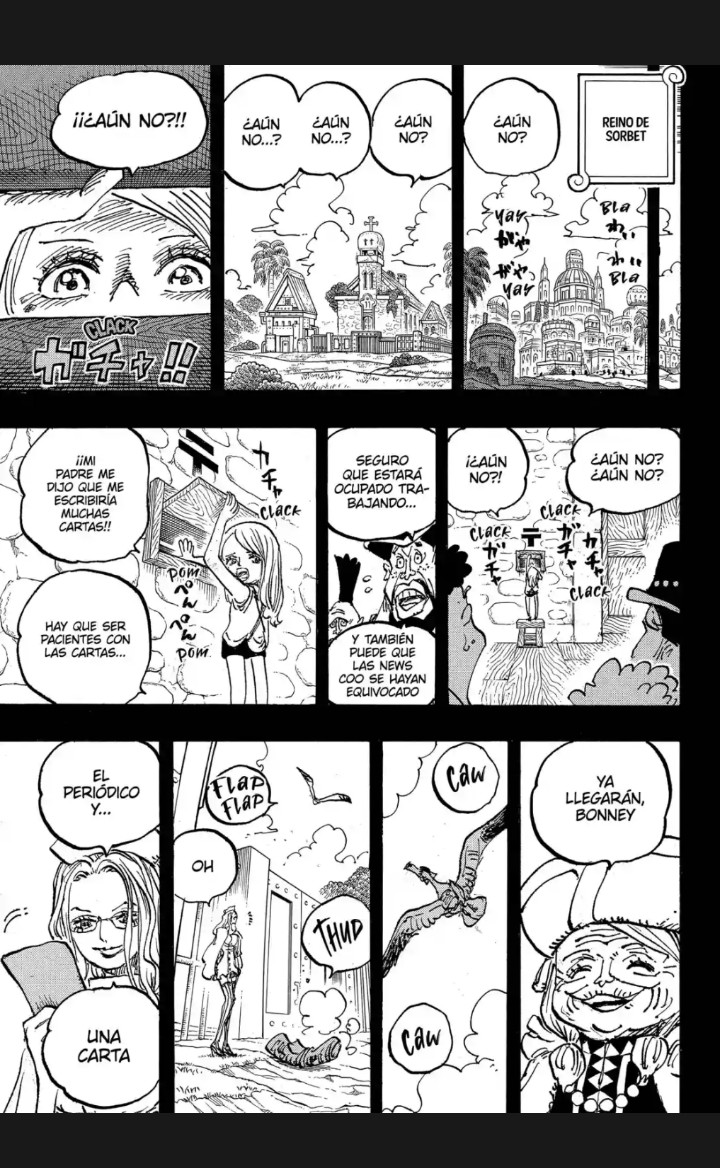 lord_rayne's tweet photo. Capitulo 1101 del manga de one piece: kuma en una de sus misiones observa a luffy sin ser visto y le cuenta de su encuentro a dragón.supongo que luffy estaba siendo vigilado desde el inicio. vemos a booney quien entristece pues cree que su padre no le escribe #ONEPIECE1101 #namy https://t.co/4sm5YEjZo4