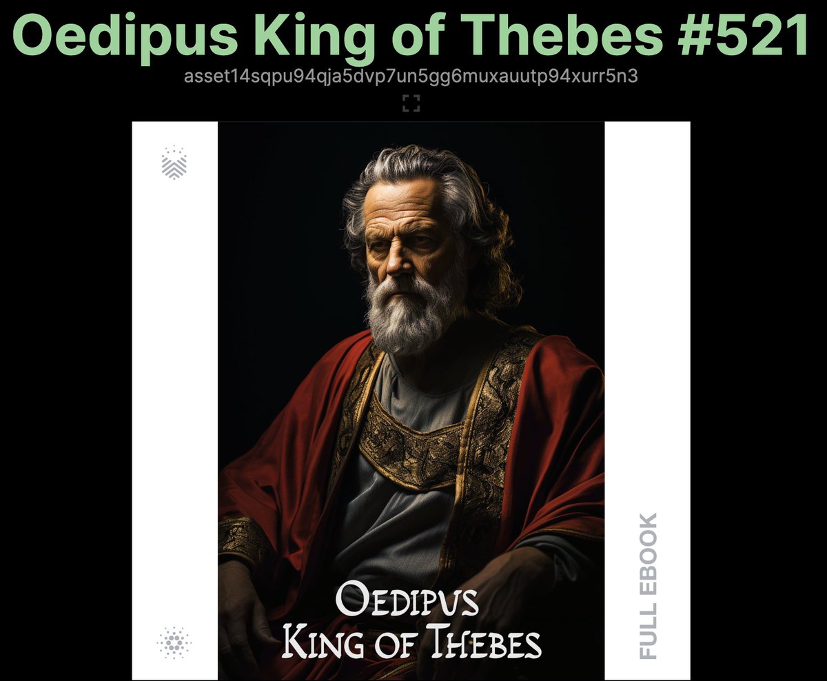 book_io's tweet image. Great mint today. Does anyone want this book? 

To enter: Like, Repost, and Follow. 

Good luck! 
#cardano $BOOK