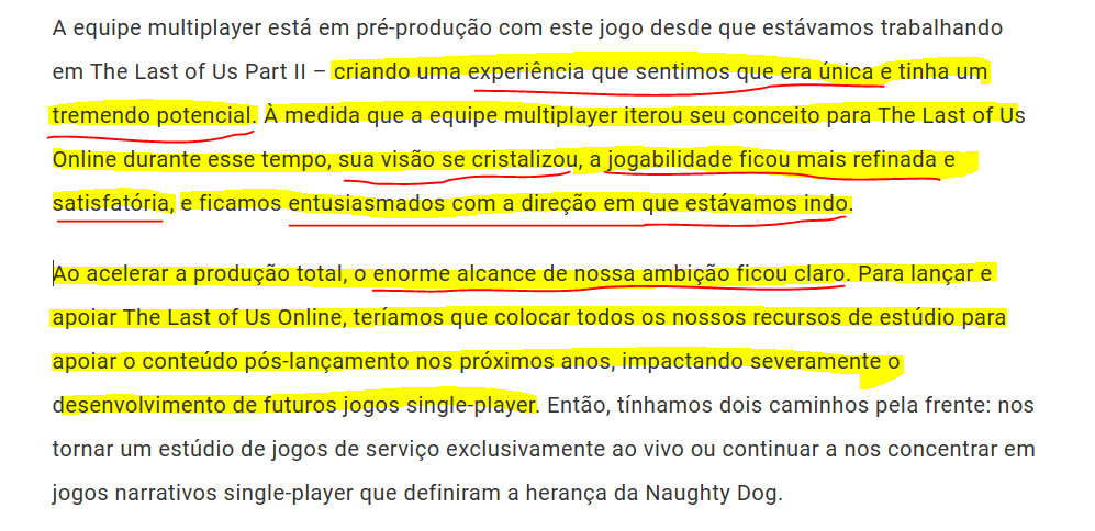 Julio Carv on X: Em resumo, segundo a Naughtydog ela cancelou o The Last  of Us Factions porque ele estava foda de mais. KKK A Realidade, é que a  Bungie sinalizou que