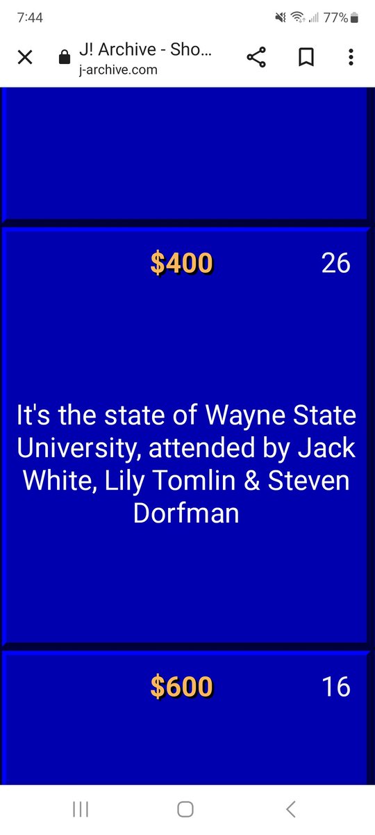 rz512's tweet image. Just now on Jeopardy. And no one knew the answer