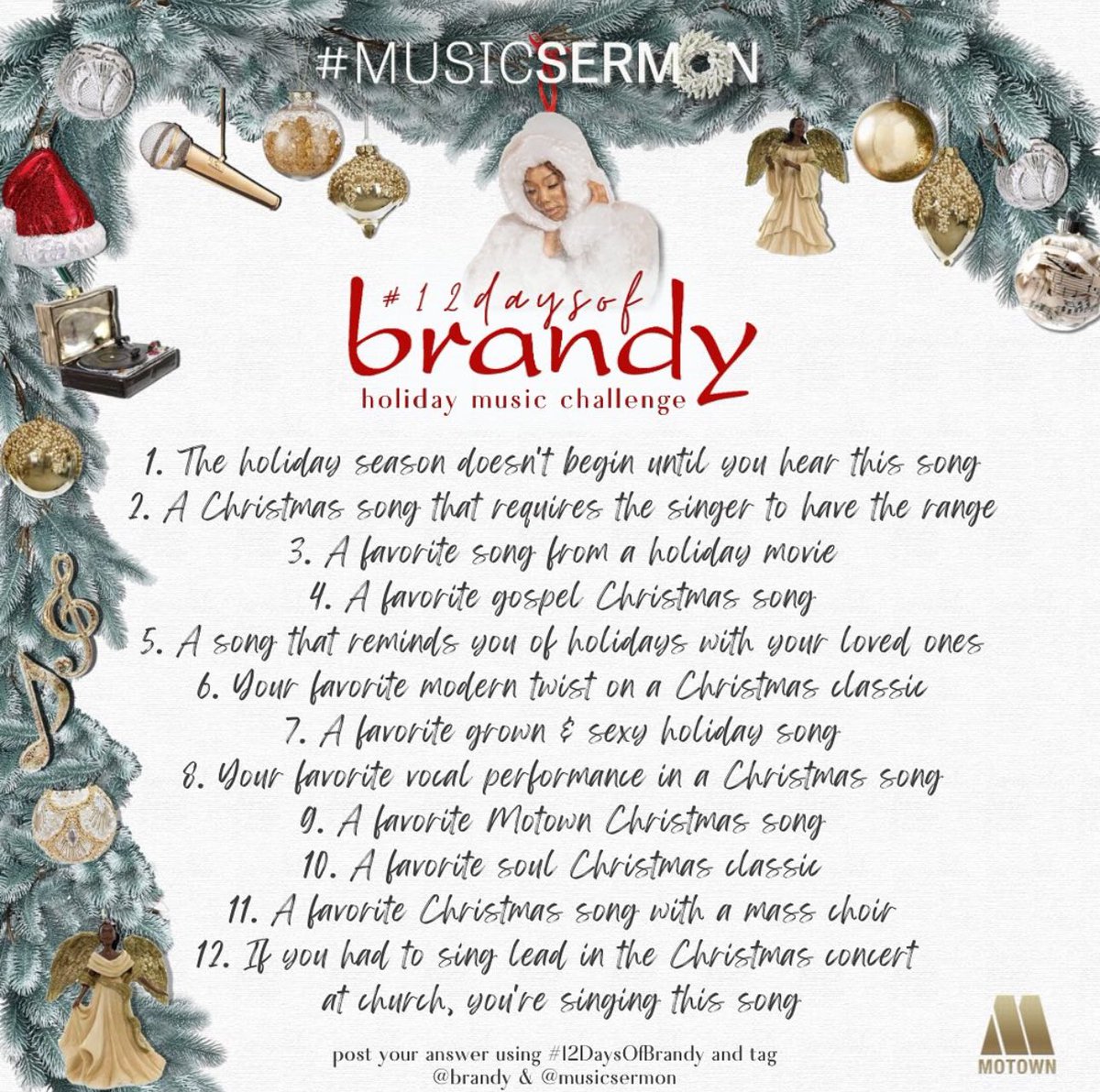 #12DaysofBrandy ❤️ we’re already on day 2: “A Christmas song that requires the singer to have the range” Quote this tweet with your reply 👀