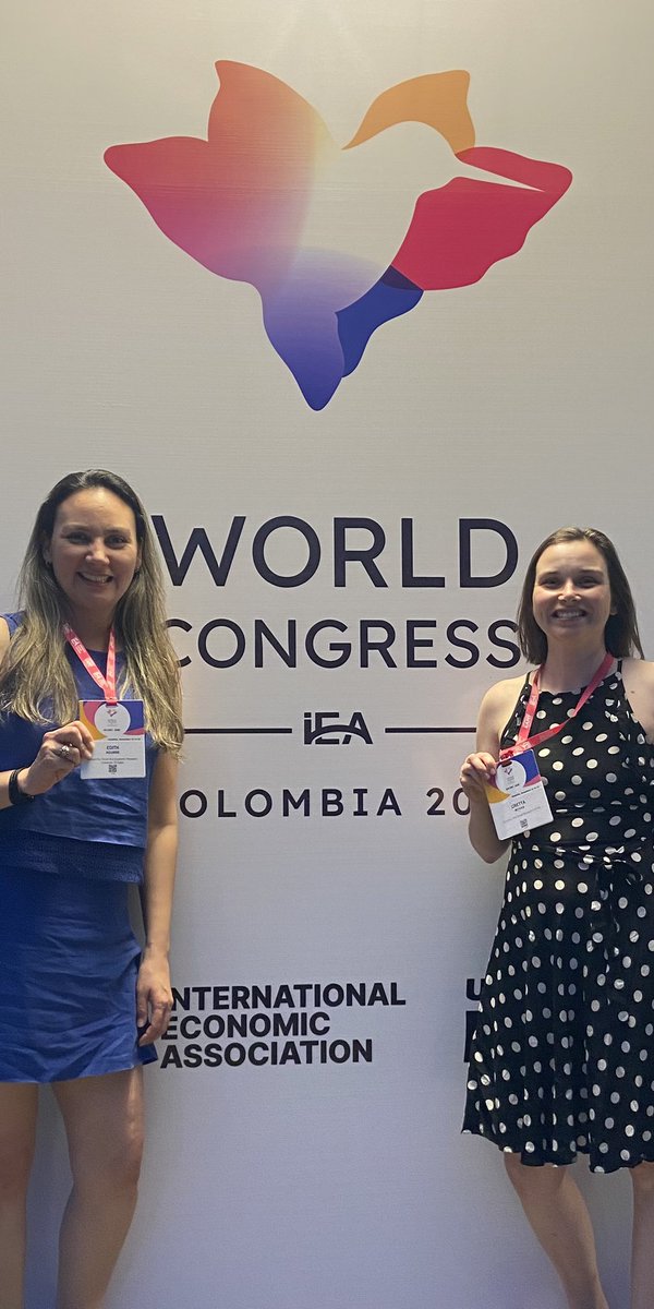 Delighted to have crossed paths with @gretta_mohan one of our @usociety fellows here at #IEAWC2023 @EAFIT in Colombia, presenting her work “An Evaluation of the Impact of a National Minimum Unit Price on Alcohol Policy on Alcohol Behaviours” using Understanding Society data.