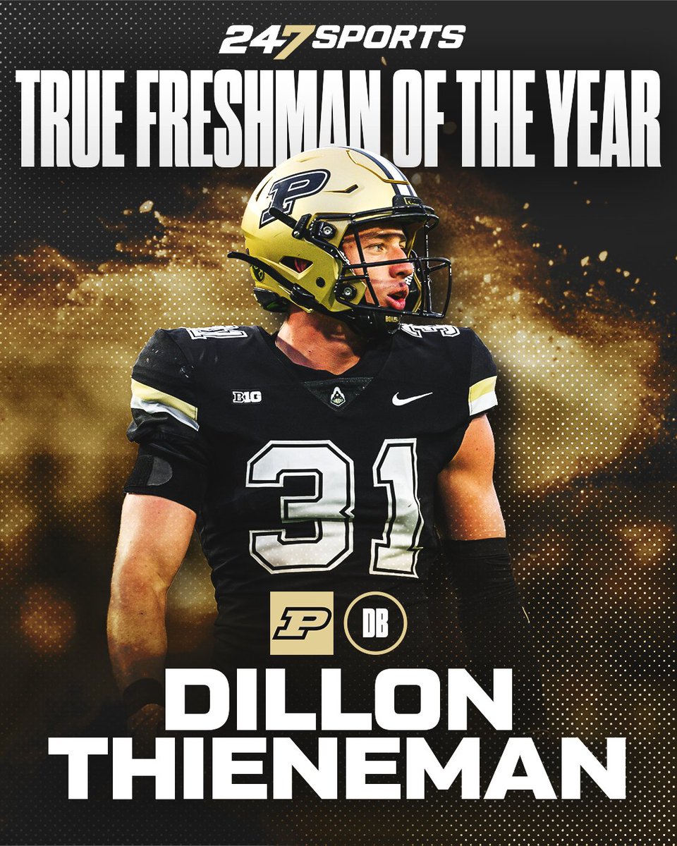 #Congratulations #CollegeFootball #collegefreshman #PlayeroftheYear #BoilerUp @BoilerFootball @DillonThieneman