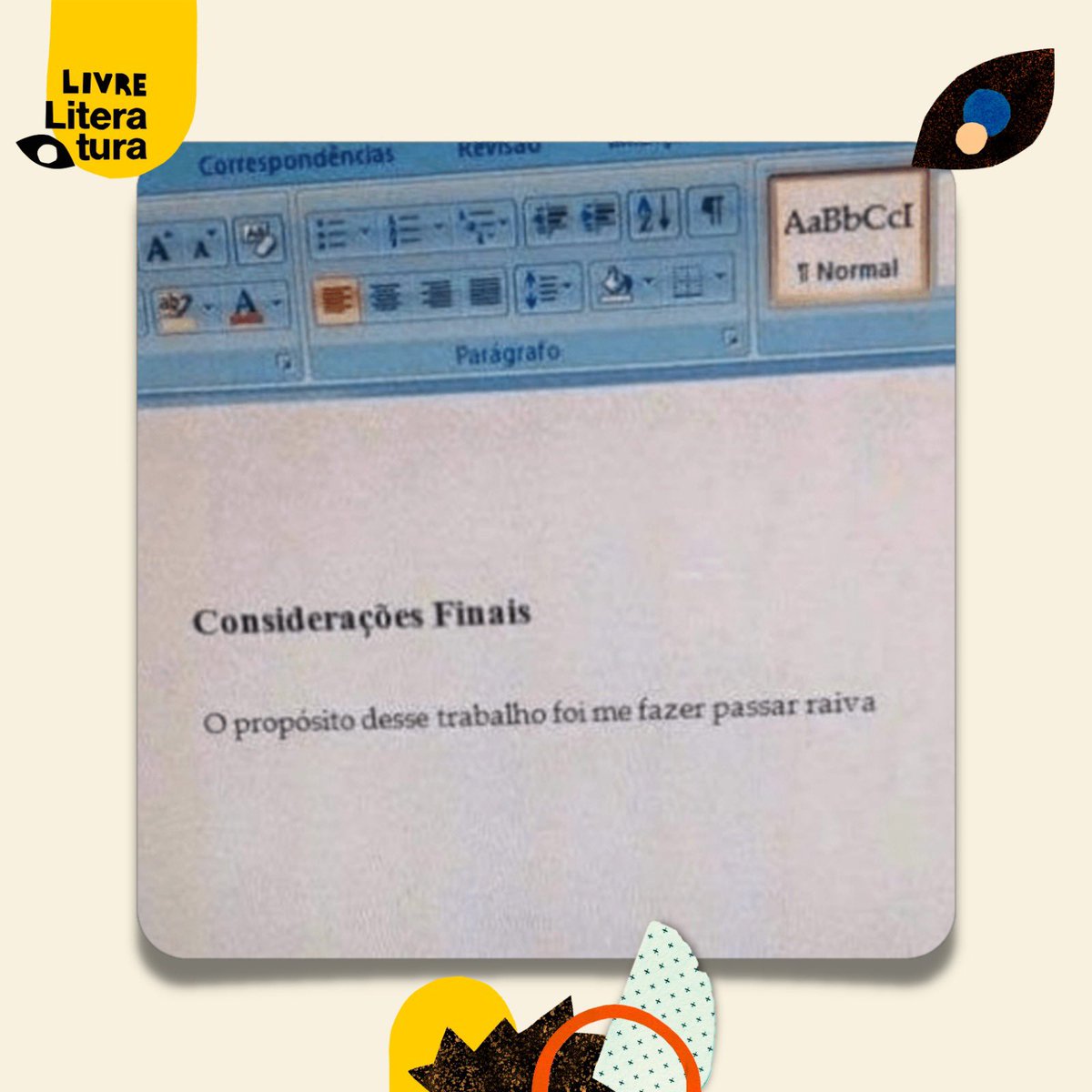 DebTav_'s tweet image. Oi deus sou eu de novo 

Vem estudar metodologia na firma?
livreliteratura.com.br/cursos