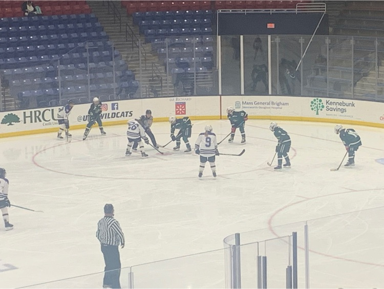 Kingswood/ Prospect Mtn. Knight-Wolves at the Whittemore Center at UNH tonight vs. Oyster River! The Knight-Wolves fell short 7-1 tonight to a strong OR Team.