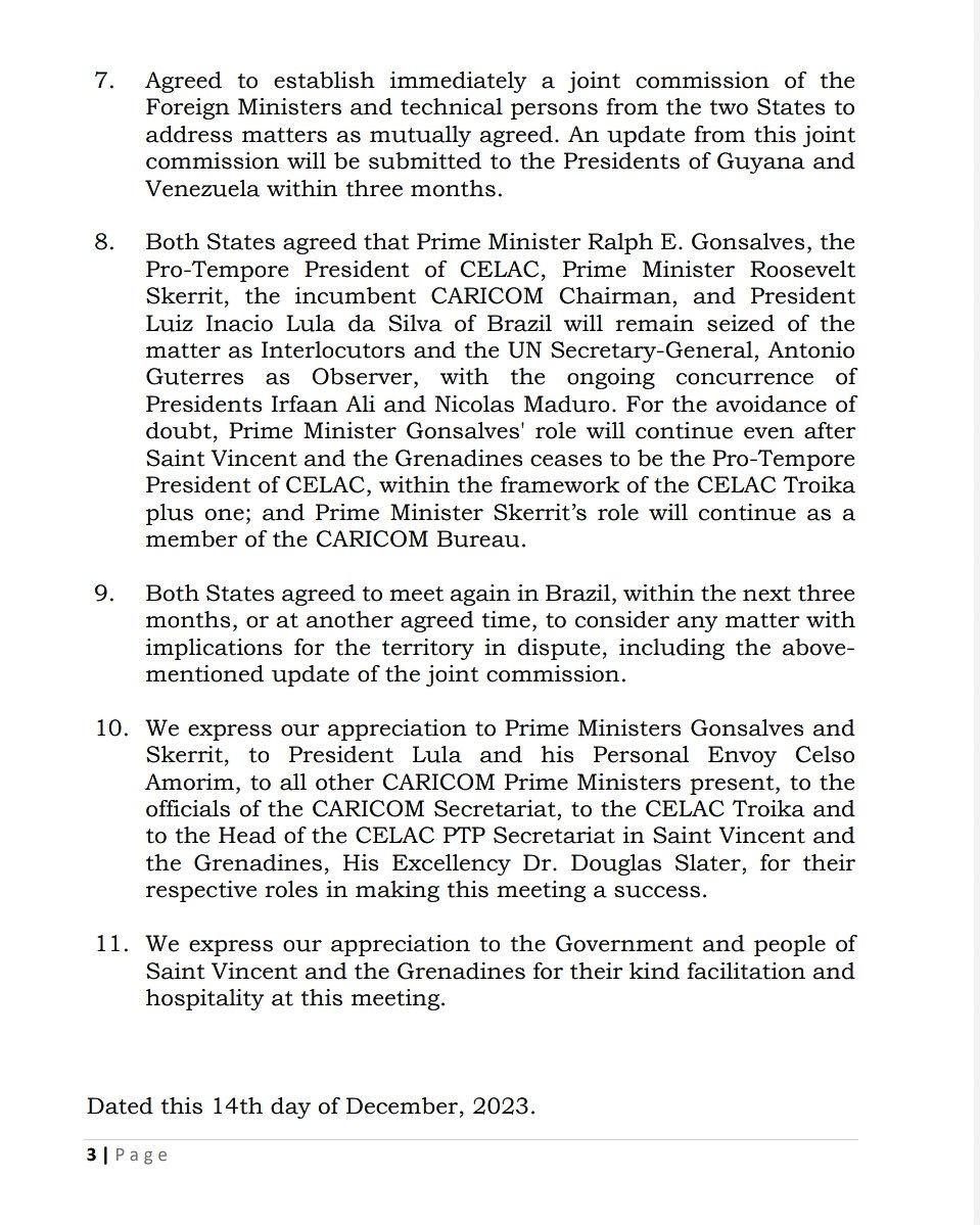 Excellent day of dialogue! Here I share the document with the Joint Statement approved by all those present at the high-level dialogue in St. Vincent and the Grenadines. We did it!