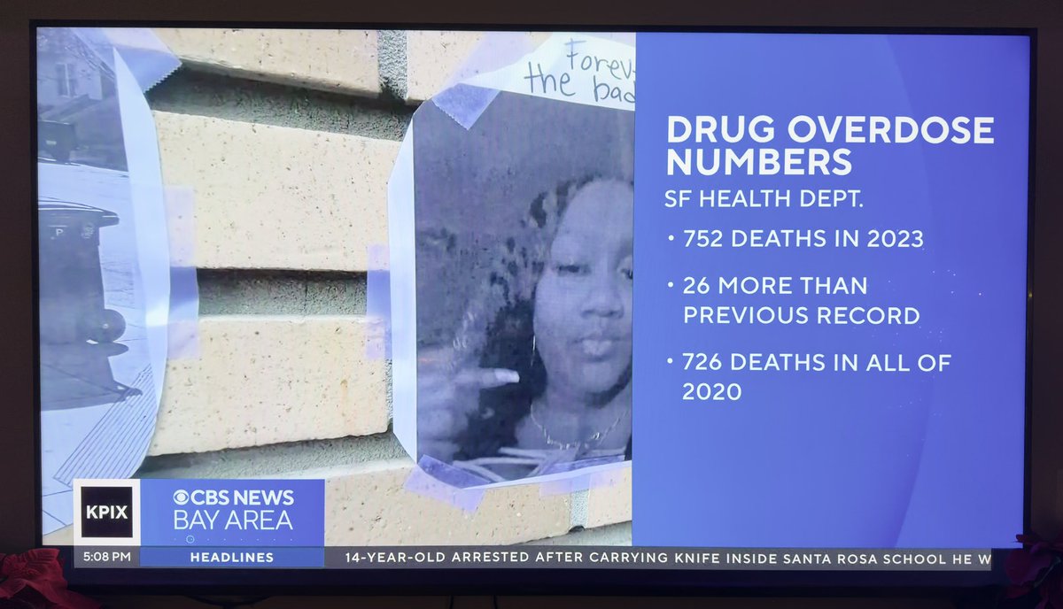 According to the news tonight, San Francisco has hit a new record for overdose deaths this year with two weeks still to go left in 2023. The 752 deaths so far this year passes the 2020 previous record of 726. That our city continues to pay more and more homeless drug addicts…