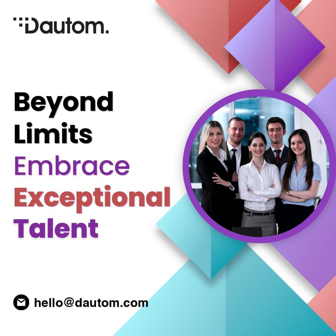 DautomTech's tweet image. Empowering Businesses with Exceptional IT Talent! 💼✨ Experience the Difference with our Innovative IT Staffing Solutions.

#Dautom #BeyondLimits #ITStaffing #ExceptionalTalent #StaffingSolutions #ITindustry #ITsolutions