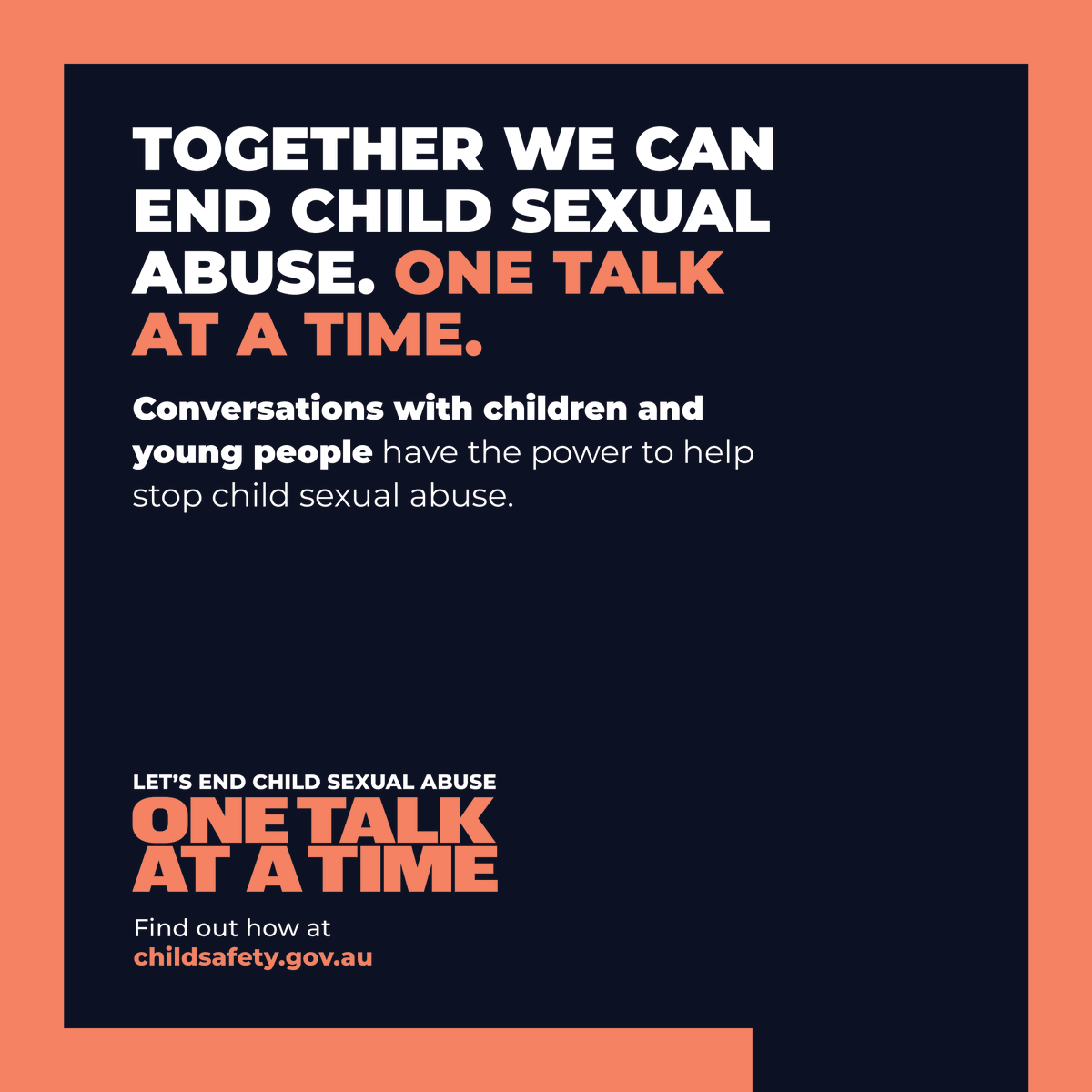 HumanServicesSA's tweet photo. Adults have the responsibility to help end child sexual abuse. You don’t need to be an expert on the topic to have these conversations.
Let’s end child sexual abuse, one talk at a time. Learn more: https://t.co/TvsZLQizVa
#HumanServicesSA #OneTalkAtATime https://t.co/oHcBzOGy5Z
