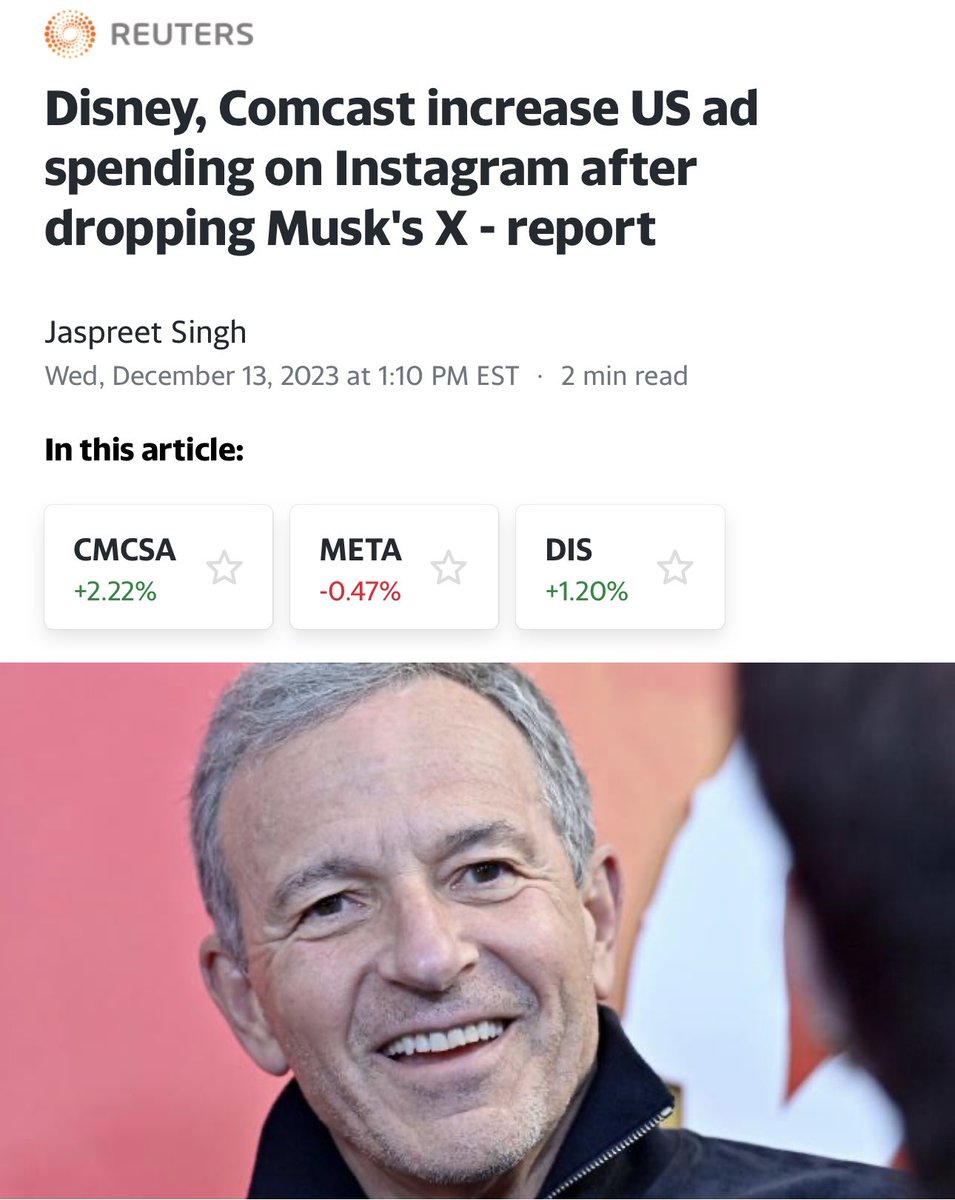 libsoftiktok's tweet image. .@Disney announced they’re increasing their ad spend on Instagram despite their ads showing up near sexualized content for kids.

Yet they pulled their advertising from X after pressure from a Media Matters hoax hit piece.

It’s almost as if they’re just anti-free speech…