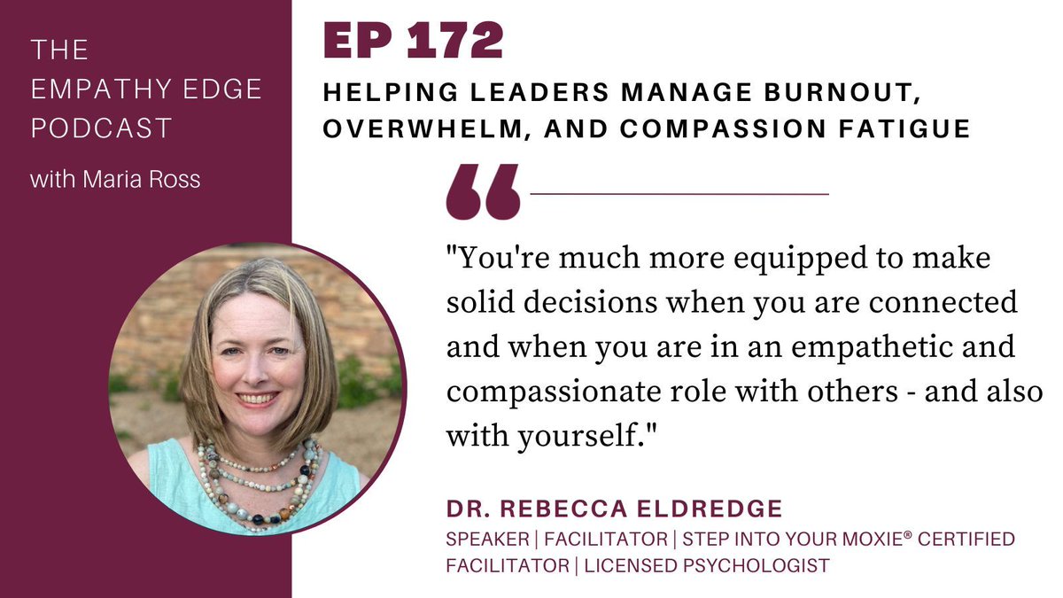 ICYMI: Being empathetic doesn’t mean you don’t do the hard things, it means you’re deliberate and thoughtful ... Listen to this and other insights on my lively chat on The Empathy Edge Podcast: bit.ly/3s8cxc1 #HelpingLeaders