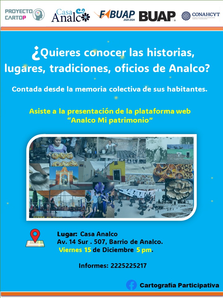 #CasaAnalco y #CartografiaParticipativa invitan: