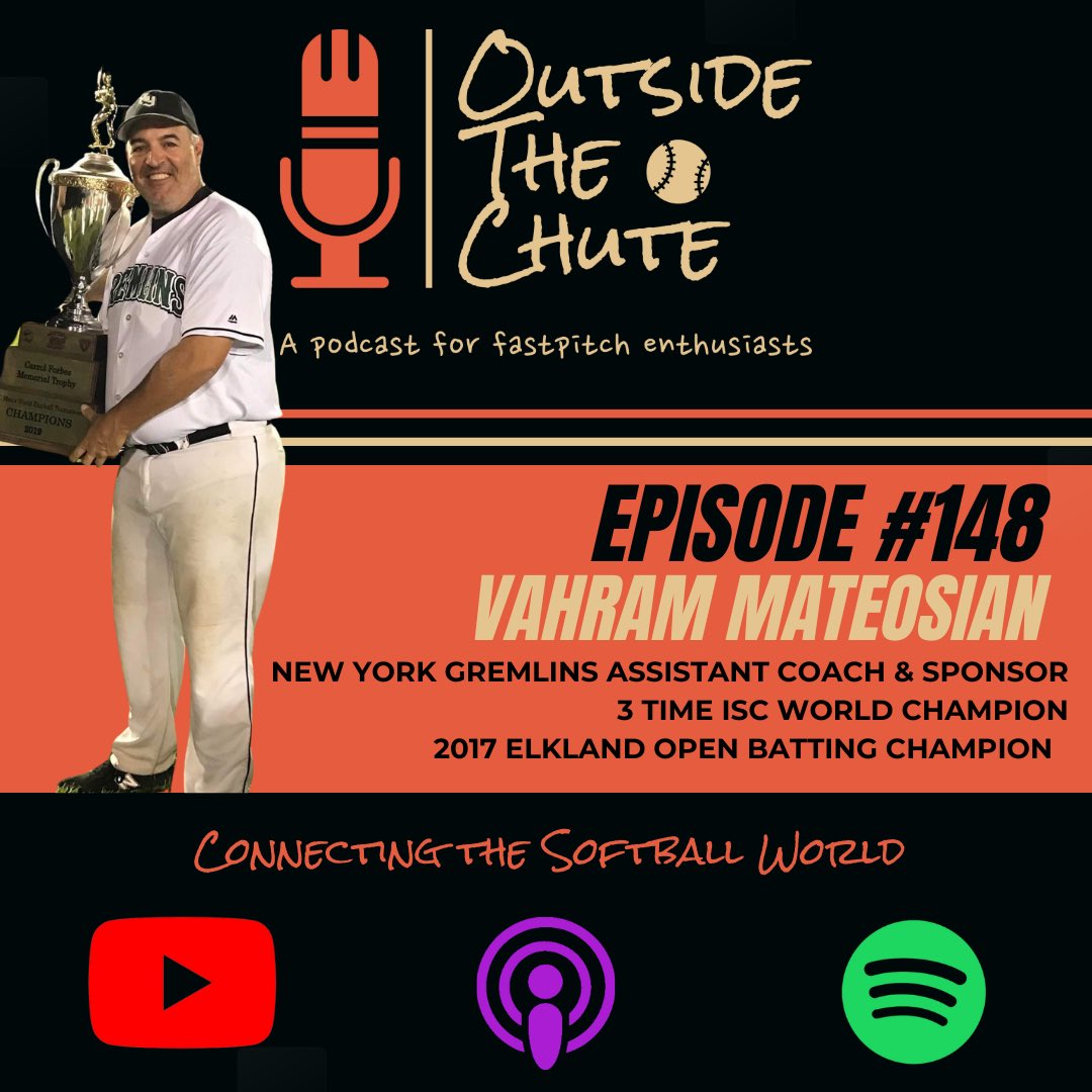 🚨 EPISODE ANNOUNCEMENT 🚨 Funniest episode we’ve done for sure! Tune in this Monday as we sat down and chatted with 3 time @ISCFastpitch Champion with the @NYGremlins the one and only, @VahramMateosian Trust me, you don’t want to miss this one!