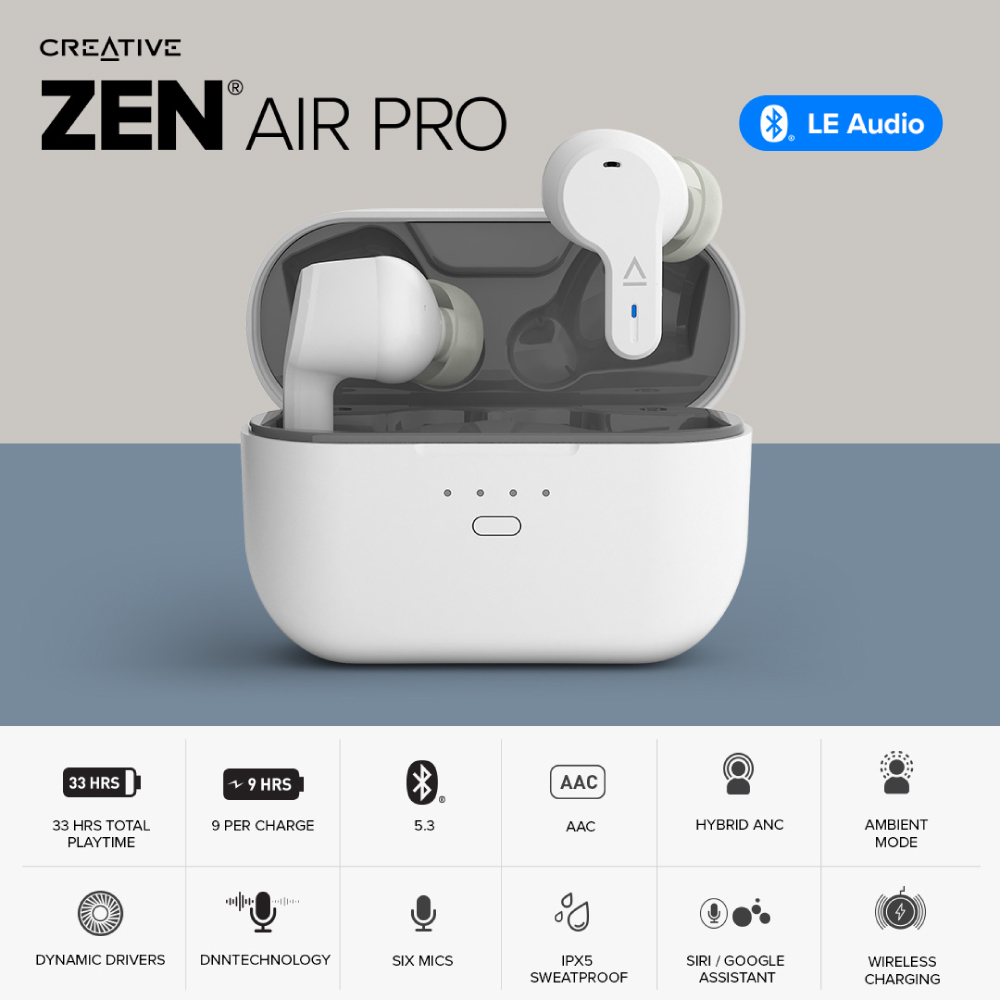 CreativeCMKK's tweet photo. 🆕Creative Zen Air シリーズに次世代 Bluetooth LE Audioに対応した完全ワイヤレス イヤホン 2モデルが新登場
Creative Zen Air Pro
https://t.co/cBbtL6n9qa
Creative Zen Air Plus
https://t.co/JxKc7tulzC
#Creative #ZenAir #Bluetooth #LEAudio #LC3 #ULL #LC3plus https://t.co/zeo2OPRFWO