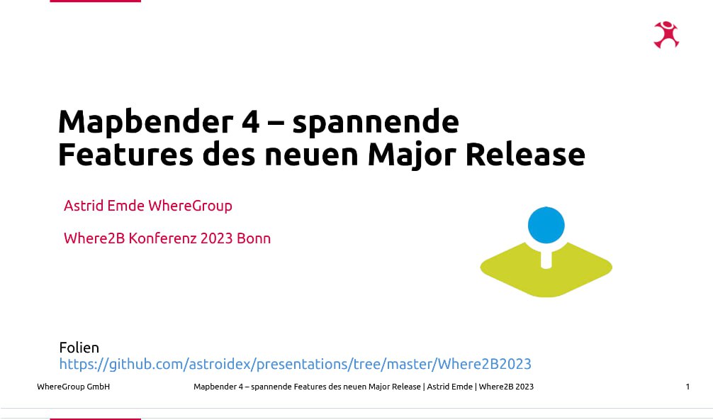 @WhereGroup_com <a href="/mapbender/">Mapbender | <a href="/mapbender/">Mapbender | @mapbender@fosstodon.org</a>@fosstodon.org</a> Gestern habe ich auf der Where2B-Konferenz in Bonn die Neuerungen von @Mapbender 4 vorgestellt. Die Folien sind online verfügbar und steigern hoffentlich die Vorfreude auf die neue Version.
github.com/astroidex/pres…
@wheregroup_com @foss_academy #OSGeo #FOSSGIS