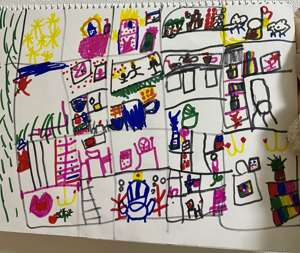 5歳(年長)の子のお絵描き画が大好きなんですけど、良かったら皆さん私の命を救うと思って画像貼り付けて貰っていいですか?

あと私の娘の天才的なお絵描きもご覧ください

スイカゲーム
色んなお部屋
自分のお手て
スワイプして着せ替えして遊ぶゲーム

の4点です!
ソシャゲを描くとか現代っ子ェ… 