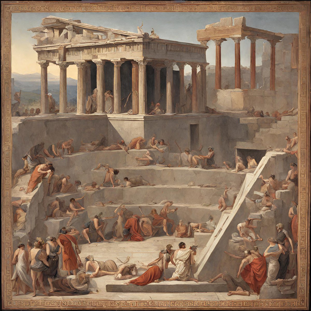 Lucianus’un bir parodisi:

Müşteri: Tamam da niye ağlıyorsun seni sefil adam?

Herakleitos: Ağlıyorum yabancı, çünkü bence insanların durumu sadece acınmayı ve gözyaşlarını hak ediyor, mahvolmaya yazgılı olmayan bir kişi bile yok içlerinde, onlara acımamın ve üzülmemin nedeni bu.