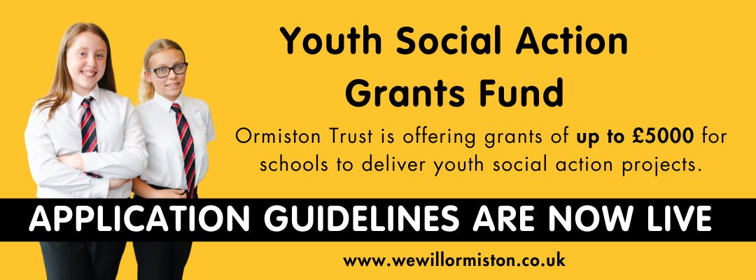 We are pleased to announce our grant applications are now live! Visit wewillormiston.co.uk to find out how you can apply!

#WeWill #wewillormiston #OT #youthsocialaction