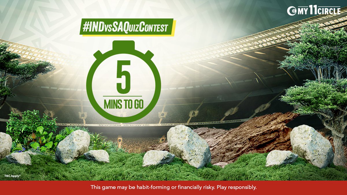 My11Circle's tweet image. Get ready, the wait is almost over – just 5 minutes to go!  #INDvsSAQuizContest