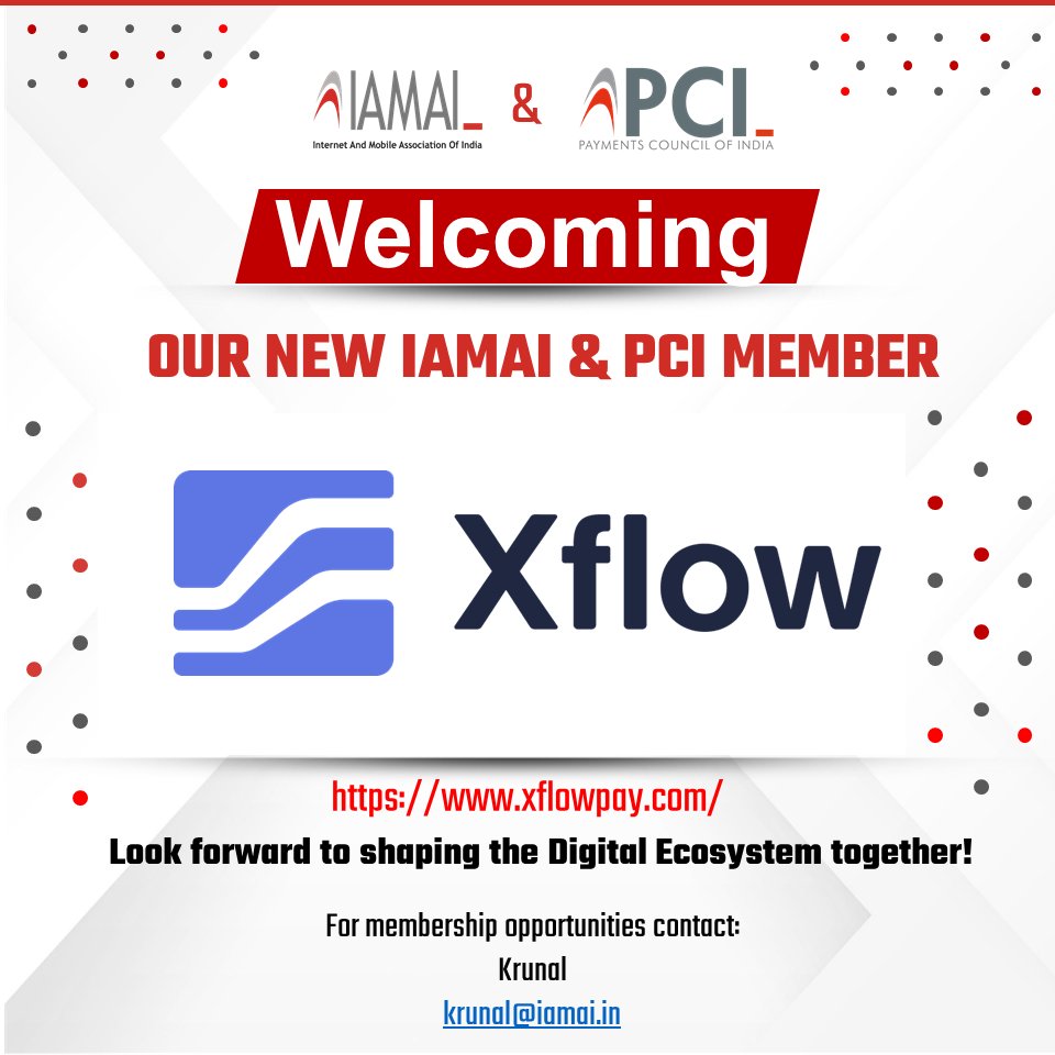IAMAIForum's tweet image. Introducing XFlow, our proud IAMAI and PCI member!

Explore the future of international payments at xflowpay.com. XFlow&apos;s versatile suite of APIs and No-Code solutions empowers businesses and professionals to collect payments seamlessly. 

#XFlow #IAMAI #PCI