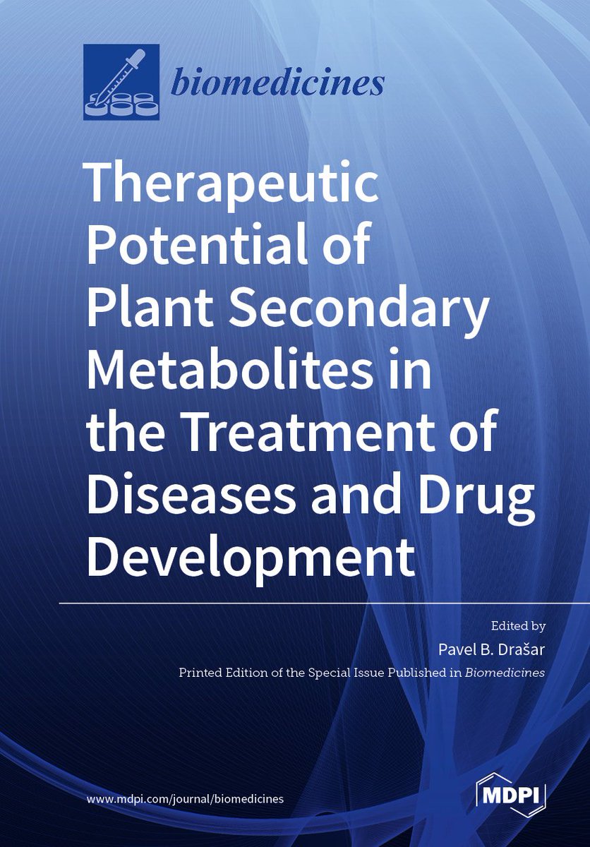 📙 2022 Reprint Books Available: 
shorturl.at/fDHLU
🔬 Topic: Therapeutic Potential of #Plant  Secondary Metabolites in the Treatment of Diseases and #drug  Development

Guest Editors:  Prof. Dr. Pavel B. Drašar

Access the all manuscripts:
mdpi.com/journal/biomed…