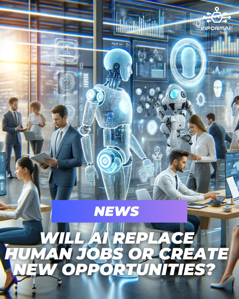 AI is transforming the job market! Will it lead to more job losses or unlock new career paths? Dive into our latest article for insights. 
Link to full article in bio
#OpenAI #Grok #ChatGPT #ArtificialIntelligence  #FutureOfWork #ArtificialIntellgence #CareerTrends