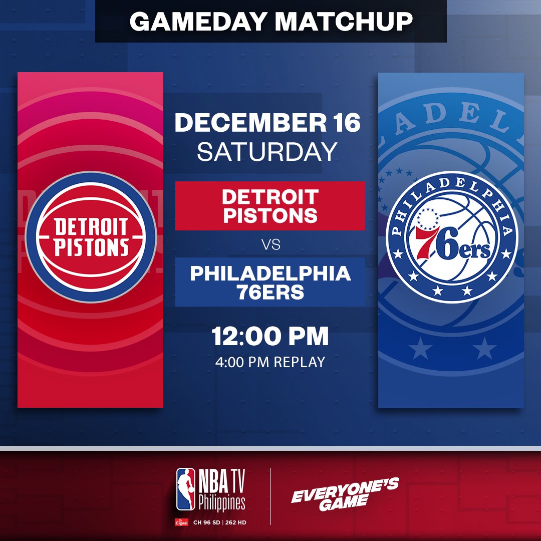 Saturday smash

The Atlanta Hawks try to get back at the Toronto Raptors, while the Detroit Pistons face the insurmountable task of snapping their 21-game losing streak against the Philadelphia 76ers!
