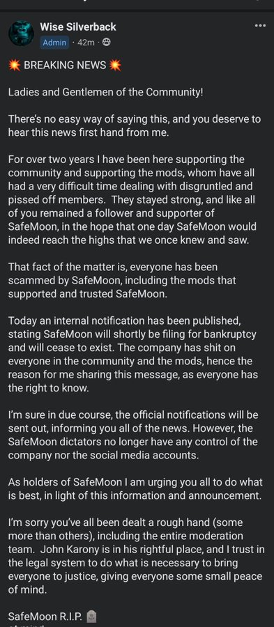 ScammoonR's tweet photo. @safemoon_knight I encourage any #FUDArmy to add to the pressure these high level @safemoon influencers are (110.000% justified) getting now that its FINALLY "beyond a reasonable doubt" even for the most stubborn #safemoonarmy member
PS if you want to sell don't forget because of the "TMI" https://t.co/0SCTjCXtSw